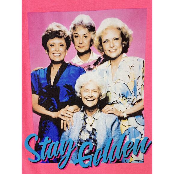 The Golden Girls T-Shirt Pink Women's Large 42-44 Stay Golden Short Sleeve - Picture 6 of 7